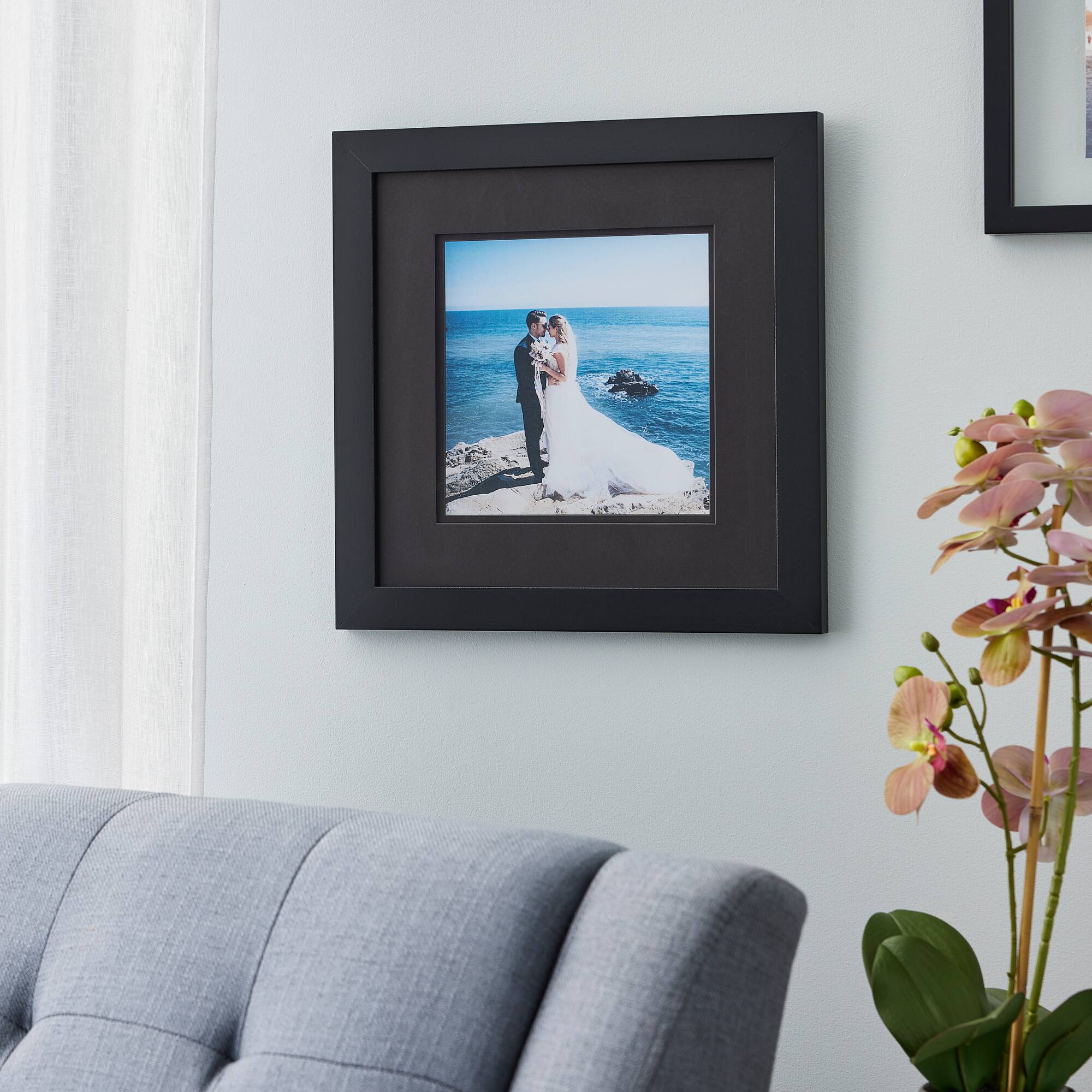 Black Square Gallery Wall Frame with Black Double Mat by Studio Décor